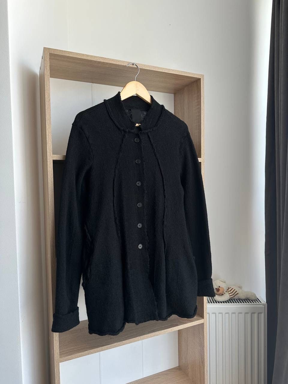 Rundholz × Vintage Vintage Rundholz Black Wool Cardigan Avant Garde Sweater Size US M / EU 48-50 / 2 - 2 Thumbnail