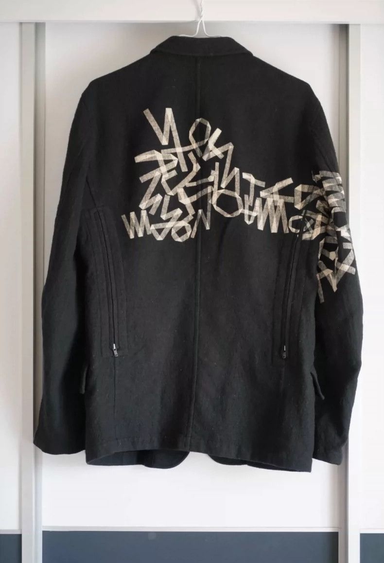 Yohji Yamamoto Yohji Yamamoto size 3 15aw Letter Zip Wool blazer Size 36R - 2 Thumbnail
