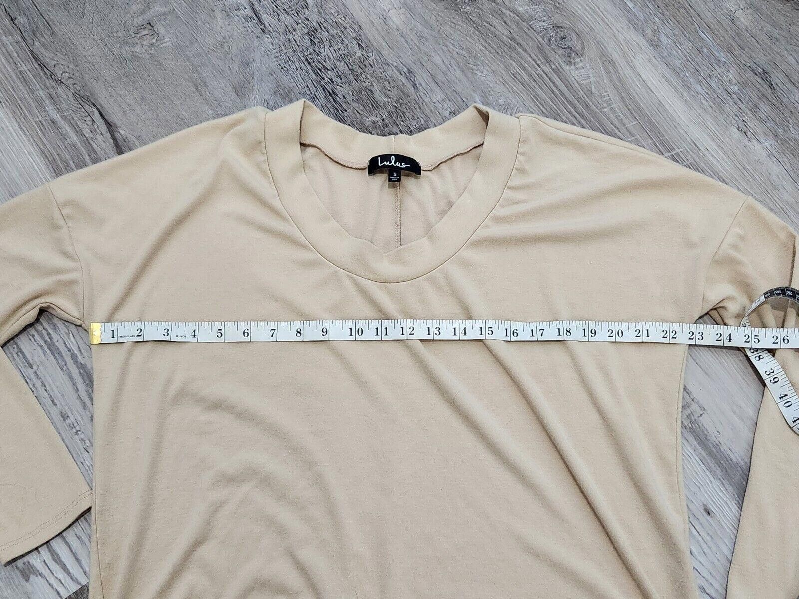 Designer Lulus Sweater Small Beige Cream High Low Pullover Size S / US 4 / IT 40 - 5 Thumbnail