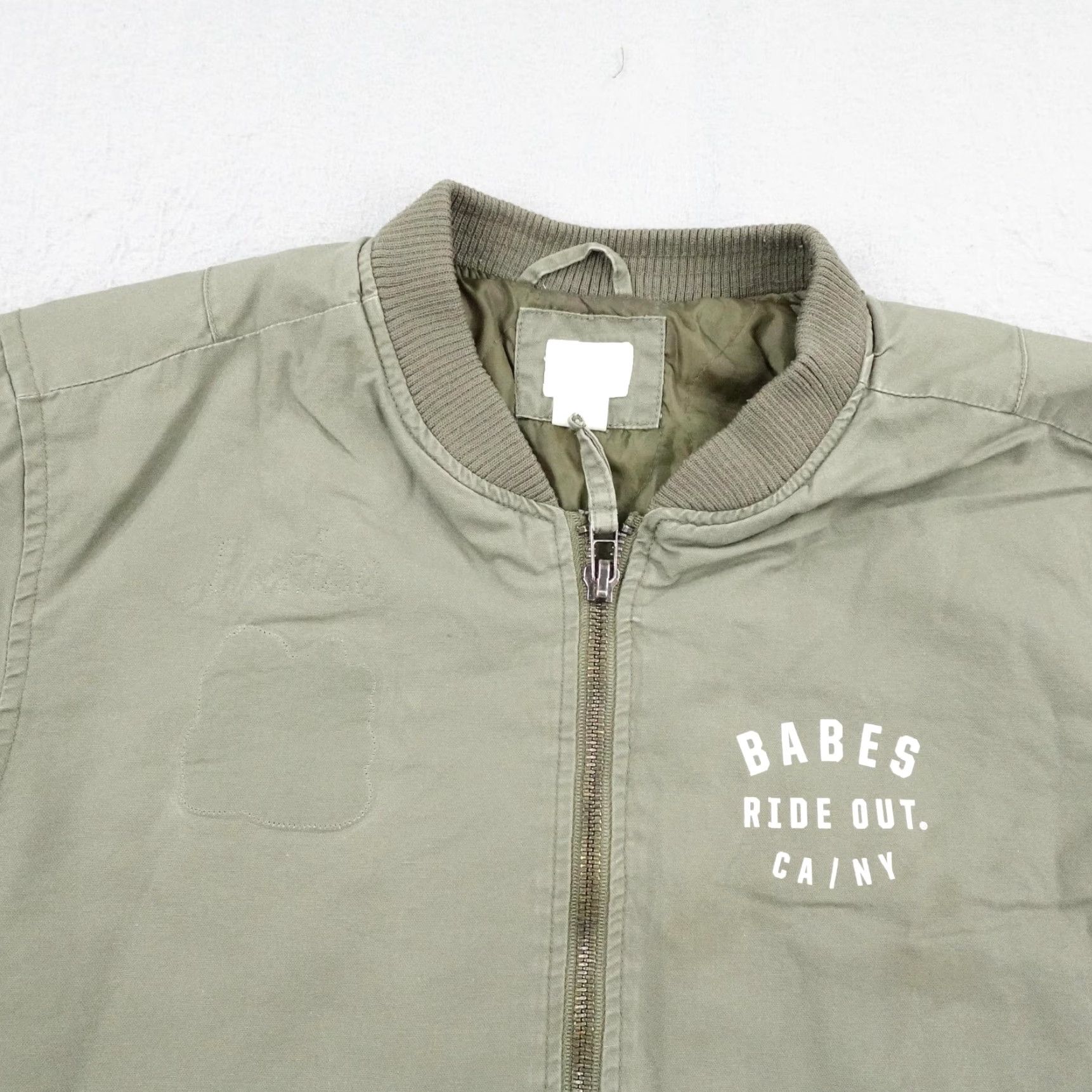 RVCA VINTAGE RVCA Jacket Womens Large Green Babes Ride Out Bomber Motorcycle Dirt Bike Coat Size L / US 10 / IT 46 - 2 Thumbnail