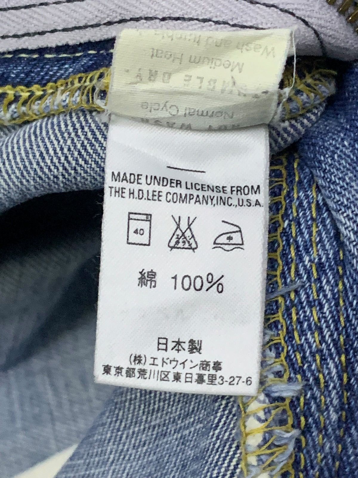 Lee RARE Vintage Late 70s Selvedge Original Chain Stitch Hem Size US 36 / EU 52 - 20 Thumbnail