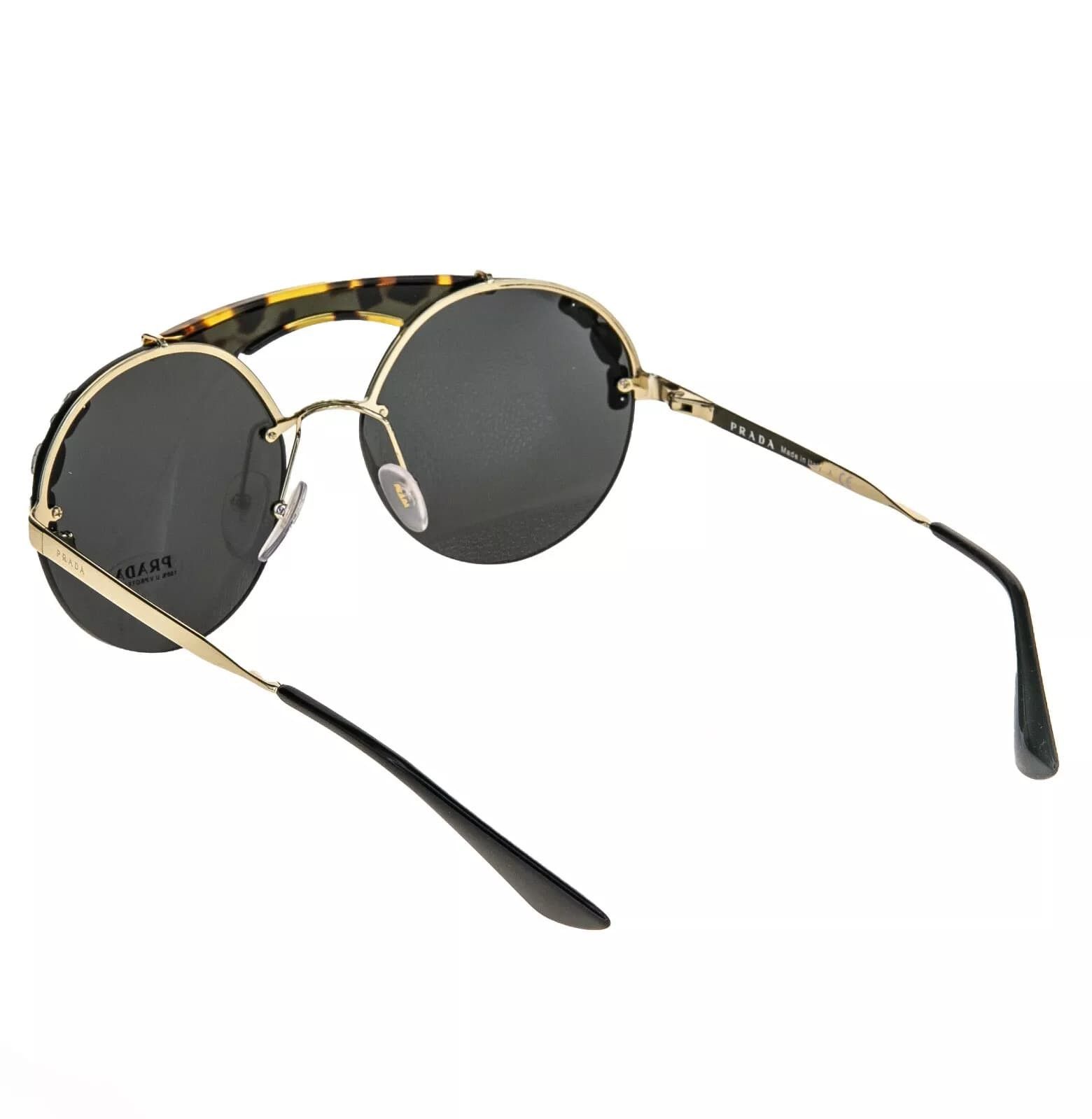 Prada PRADA ORNATE JEWEL Stud Sunglasses 52U Silver Black PR52US Size ONE SIZE - 3 Thumbnail