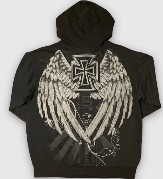 Japanese Brand Y2K vintage Skull Letter Print hoodie Size US S / EU 44-46 / 1 - 8 Thumbnail