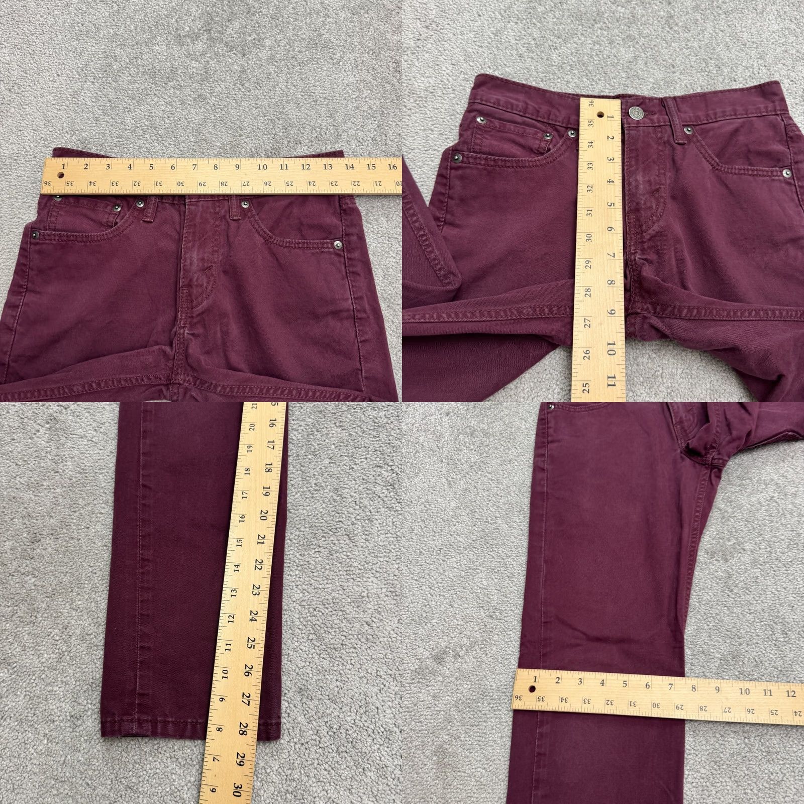 Levi's Levi's 511 Straight Leg Denim Jeans Womens 28x30 Red Cotton Mid Rise Vintage No Logo Pockets 28in Inseam Regular Fit Streetwear Size 28" / US 6 / IT 42 - 9 Thumbnail