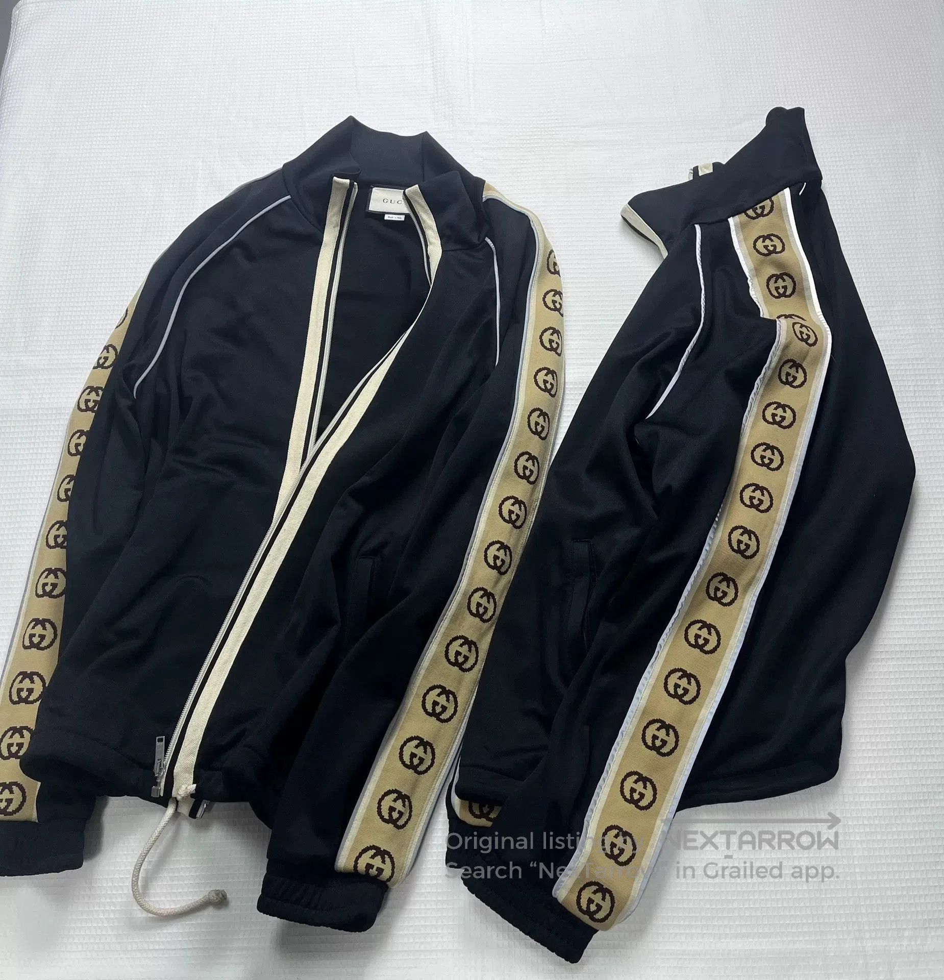 Gucci Gucci Black Logo Stripe Jacket M. Size US M / EU 48-50 / 2 - 1 Thumbnail