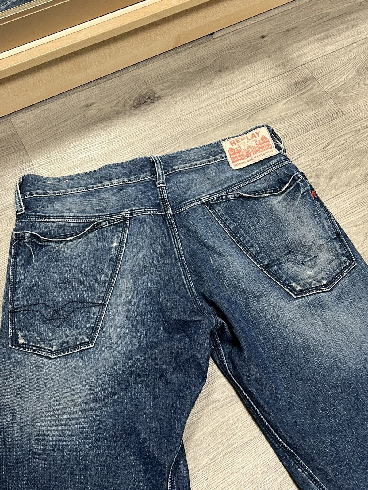 Replay Vintage Y2K REPLAY jeans minimal denim trousers 1990s Size US 32 / EU 48 - 3 Thumbnail