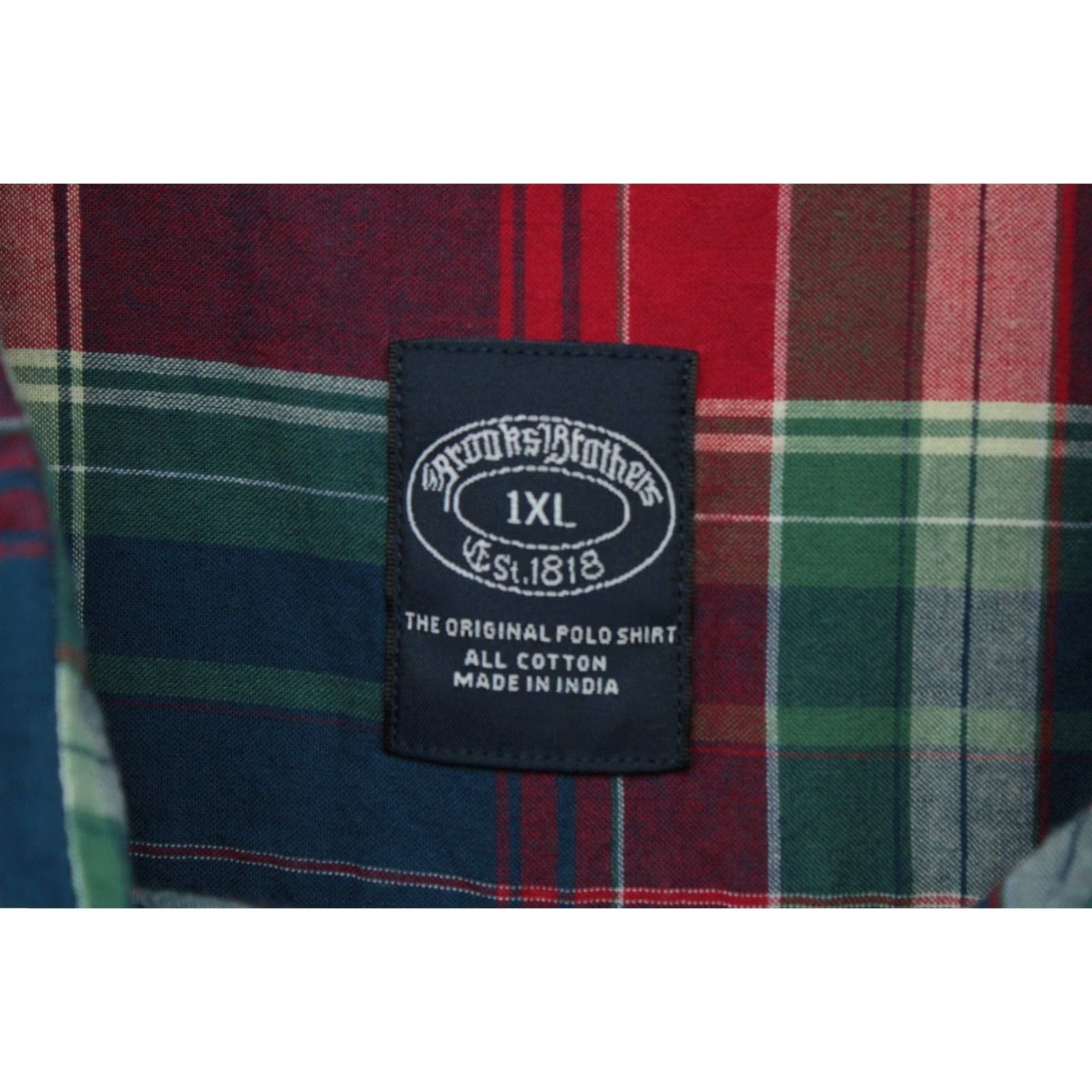 Brooks Brothers Brooks Brothers 1818 Shirt Men's 1XL Short Sleeve Plaid Multicolor Button Down Size US XL / EU 56 / 4 - 6 Thumbnail