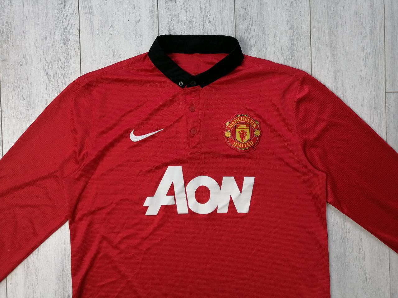 Nike 2013 2014 Manchester United Nike Home Long Soccer Jersey Kit Size US L / EU 52-54 / 3 - 2 Thumbnail