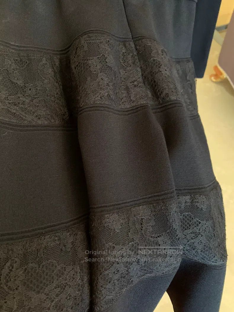 Valentino Valentino Black lace knit patchwork dress Size S / US 4 / IT 40 - 6 Thumbnail