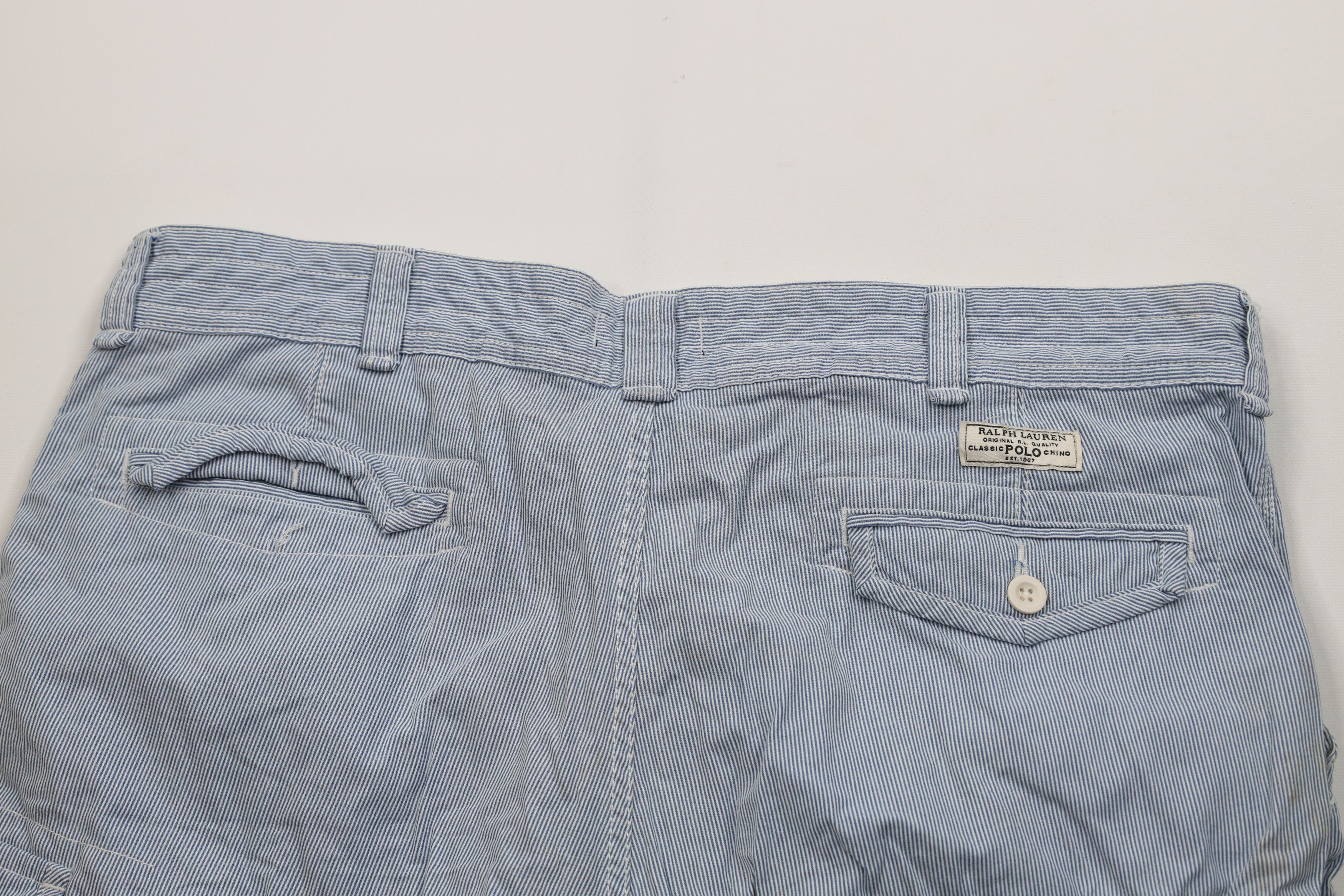 Ralph Lauren Vintage Ralph Lauren Hickory Striped Cargo Shorts Cotton Size US 43 - 9 Thumbnail