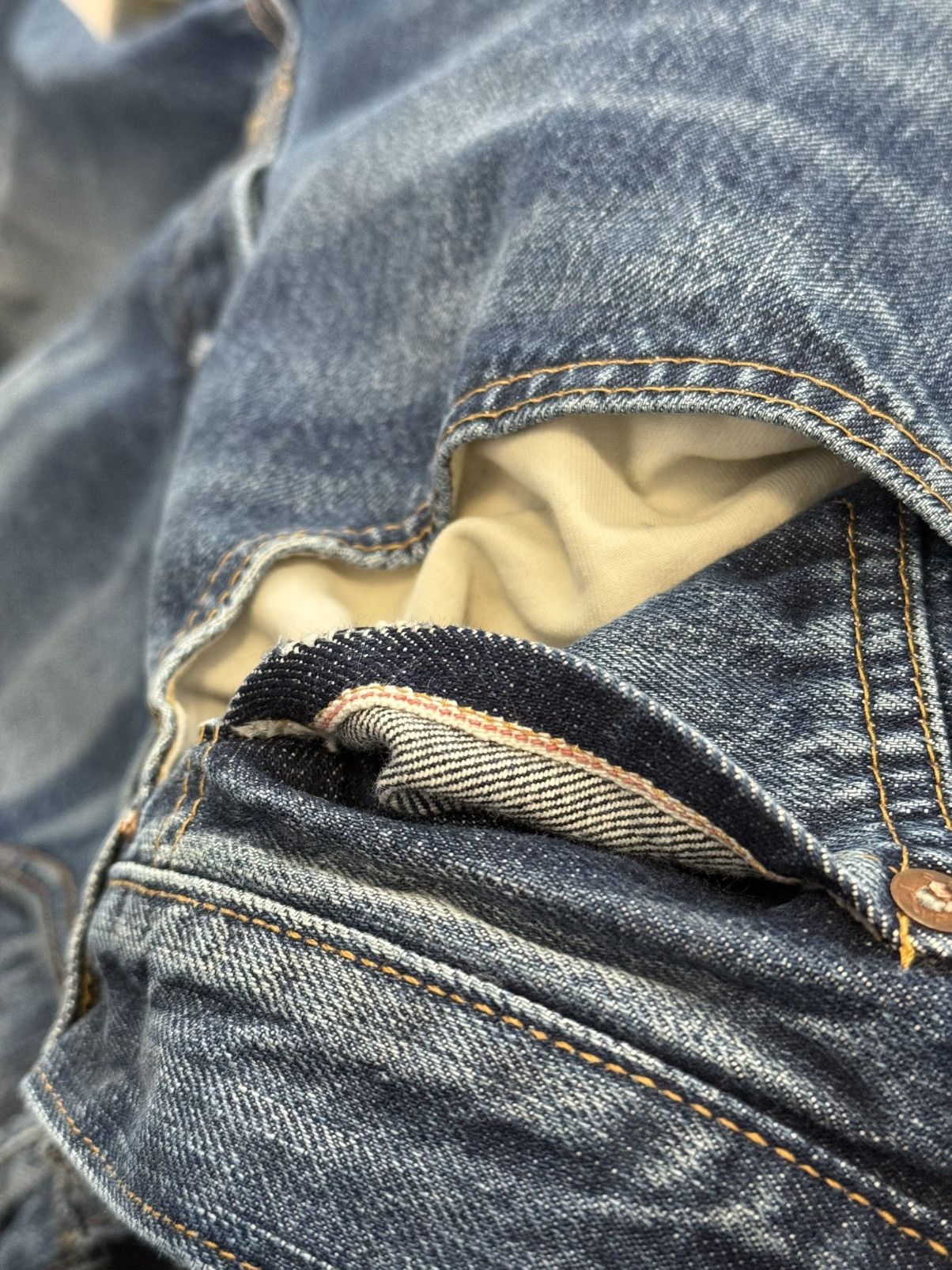 Levi's Levi’s 501 XX Selvedge Washed Distressed Denim 1947 Big E Size US 34 / EU 50 - 10 Thumbnail