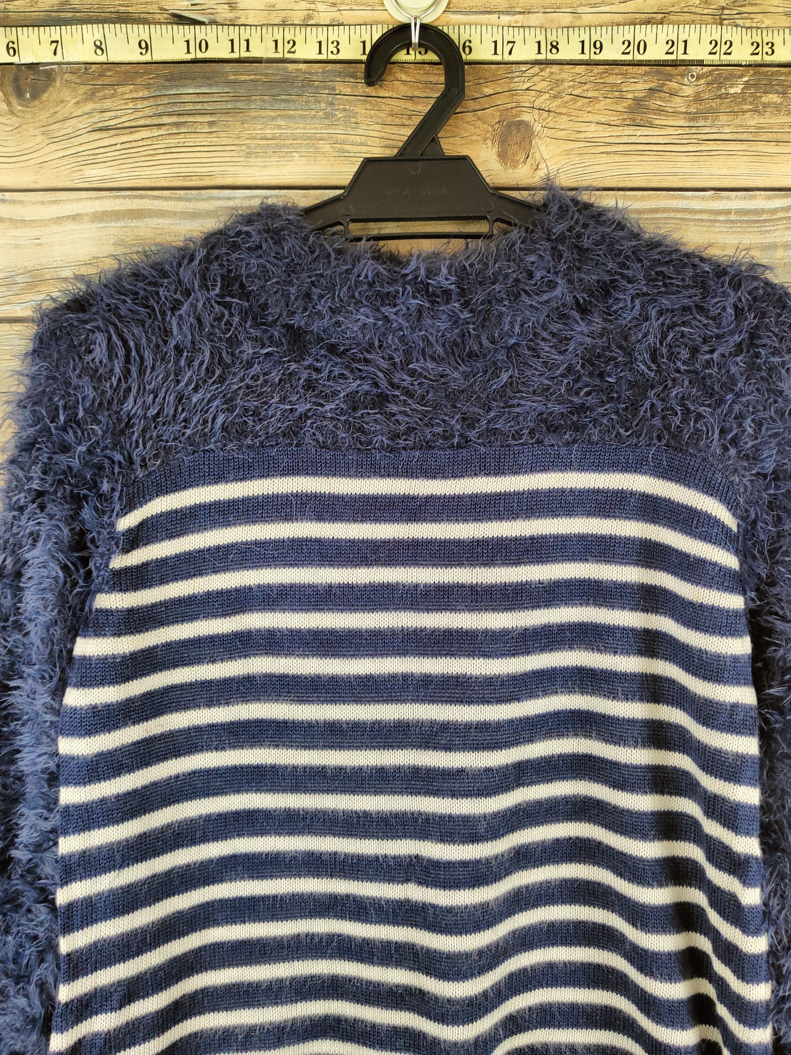 Japanese Brand Polo Studio Alivier Navy Fur Mohair Knitwear #46-540 Size M / US 6-8 / IT 42-44 - 2 Thumbnail