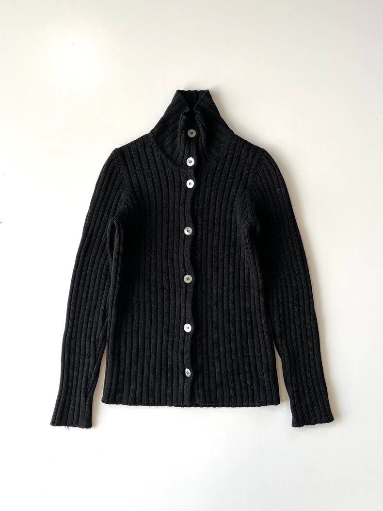 Helmut Lang HELMUT LANG 1990s high collar knit top Size S / US 4 / IT 40 - 1 Thumbnail