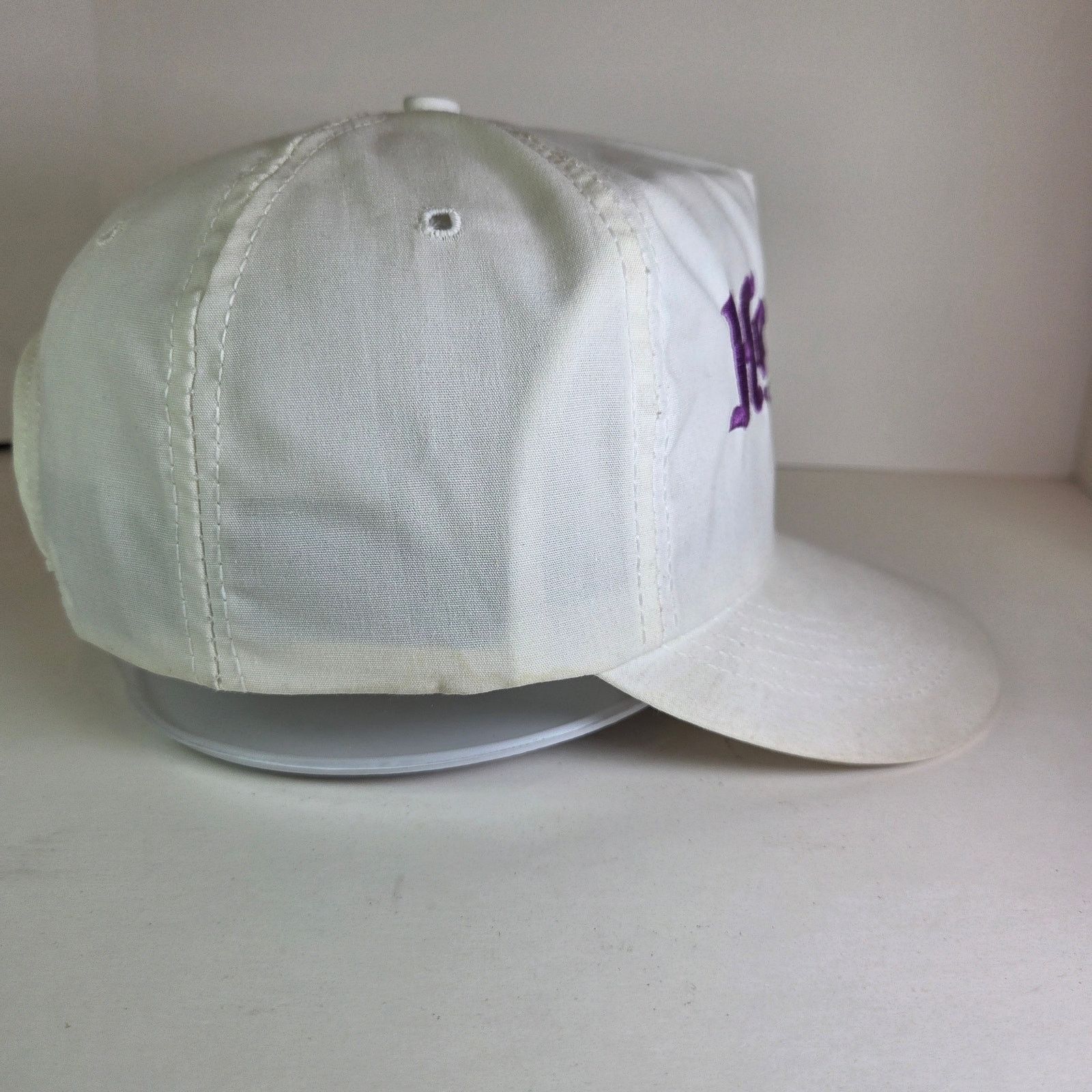 Other 1990s Hoosier Racing Tire Snapback Hat White Purple USA Size ONE SIZE - 4 Thumbnail
