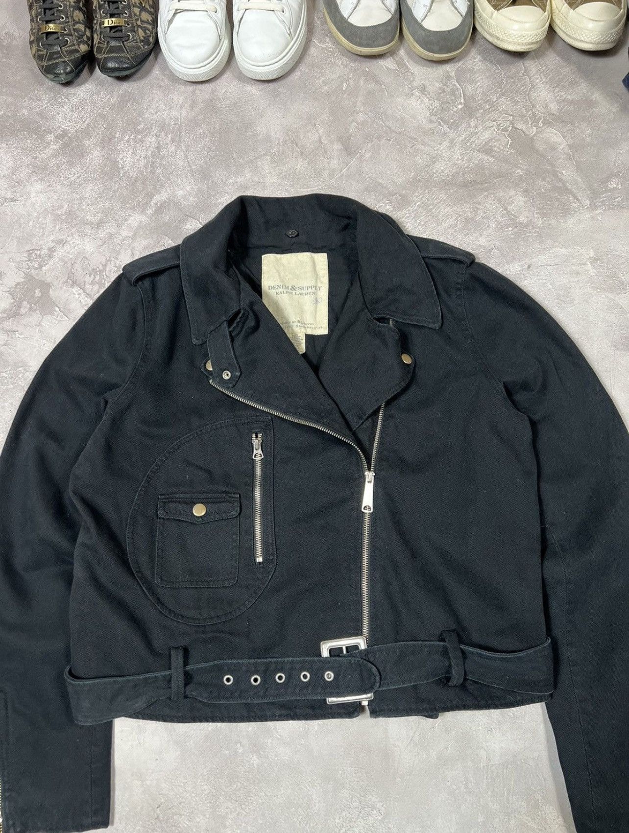 Denim & Supply Ralph Lauren × Vintage Vintage Denim Supply Ralph Lauren Biker Cropped Jacket Size XL / US 12-14 / IT 48-50 - 4 Thumbnail