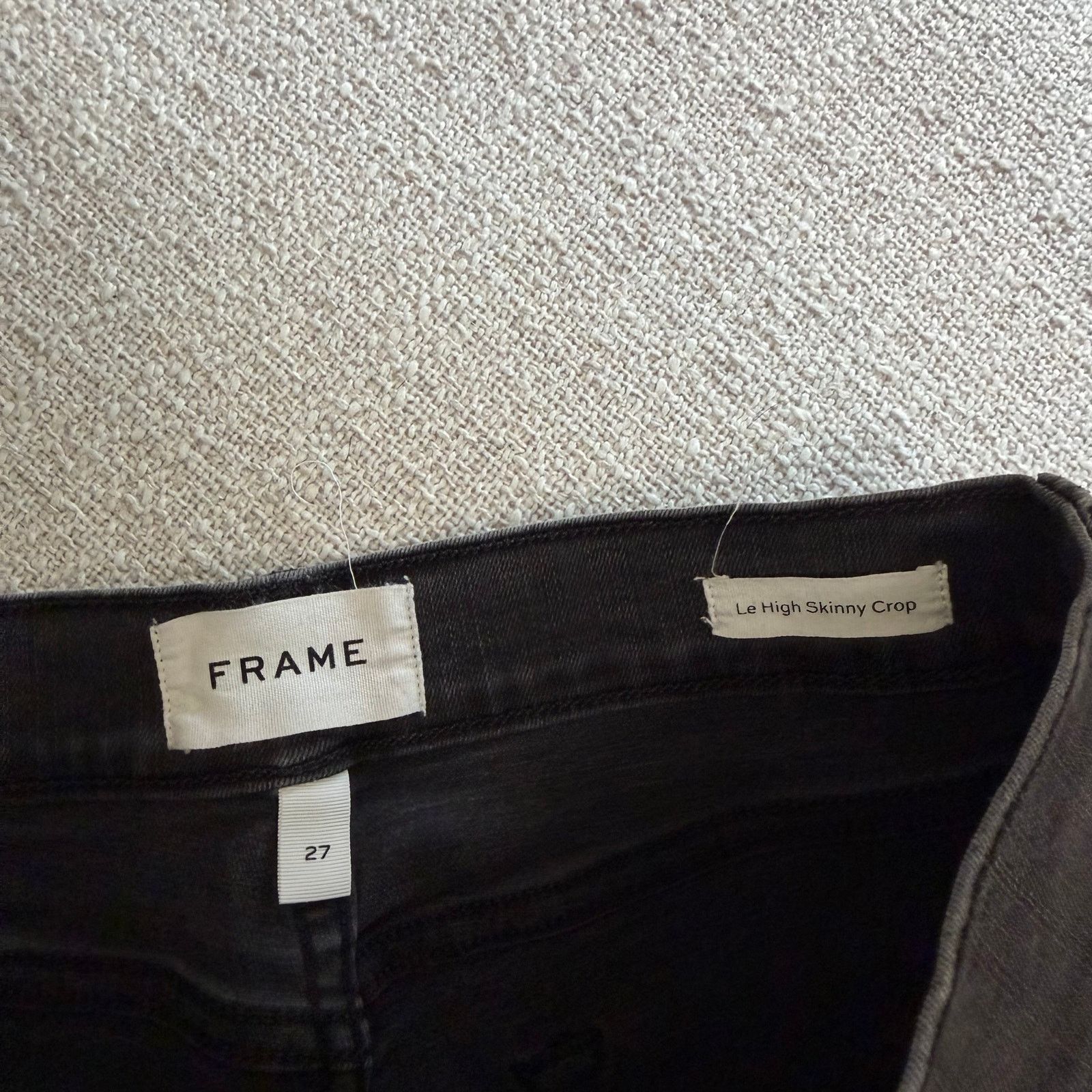 Frame Frame Black Gray Le High Skinny Crop Jeans Sz 27 Size 27" / US 4 / IT 40 - 3 Thumbnail