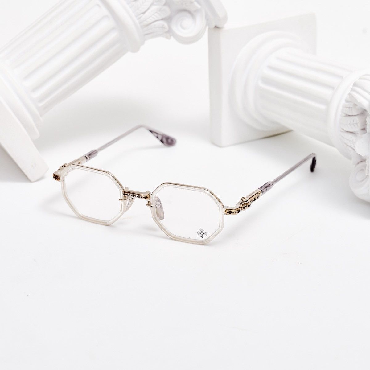 Chrome Hearts CHROME HEARTS TATTERS CRYSTAL GRAPHITE GLASSES Size ONE SIZE - 1 Thumbnail