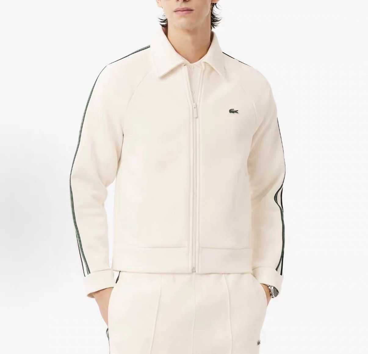 Lacoste Lacoste White Crocodile Zip Jacket J31 Size US L / EU 52-54 / 3 - 6 Thumbnail