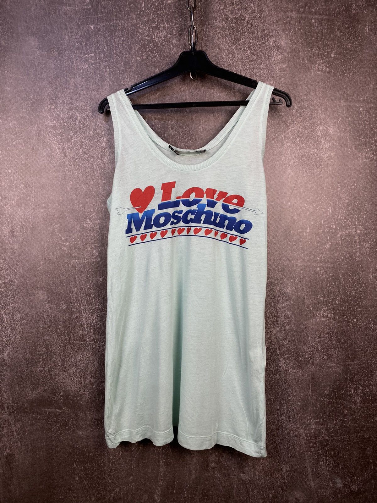 Moschino × Vintage Moschino Vintage Y2k Cotton Tank Top Sleeveless Tee Shirt Size S / US 4 / IT 40 - 1 Thumbnail