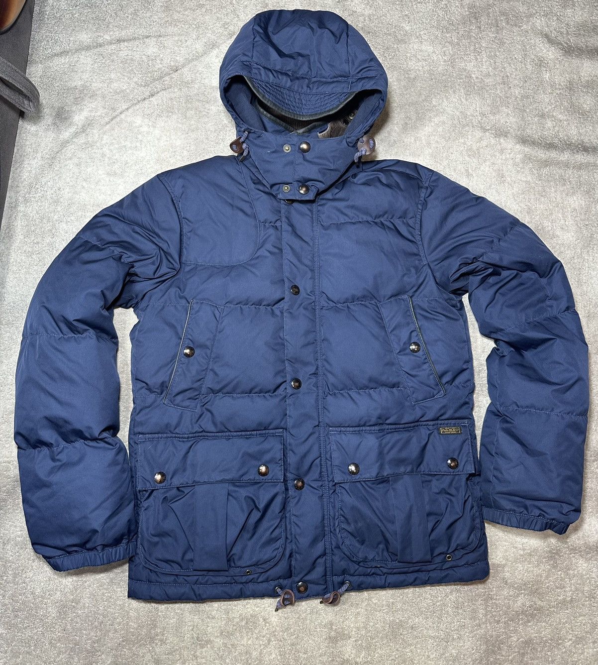 Polo Ralph Lauren × Ralph Lauren × Vintage Polo Ralph Lauren Navy Down Hooded Puffer Jacket Vintage Size US S / EU 44-46 / 1 - 2 Thumbnail