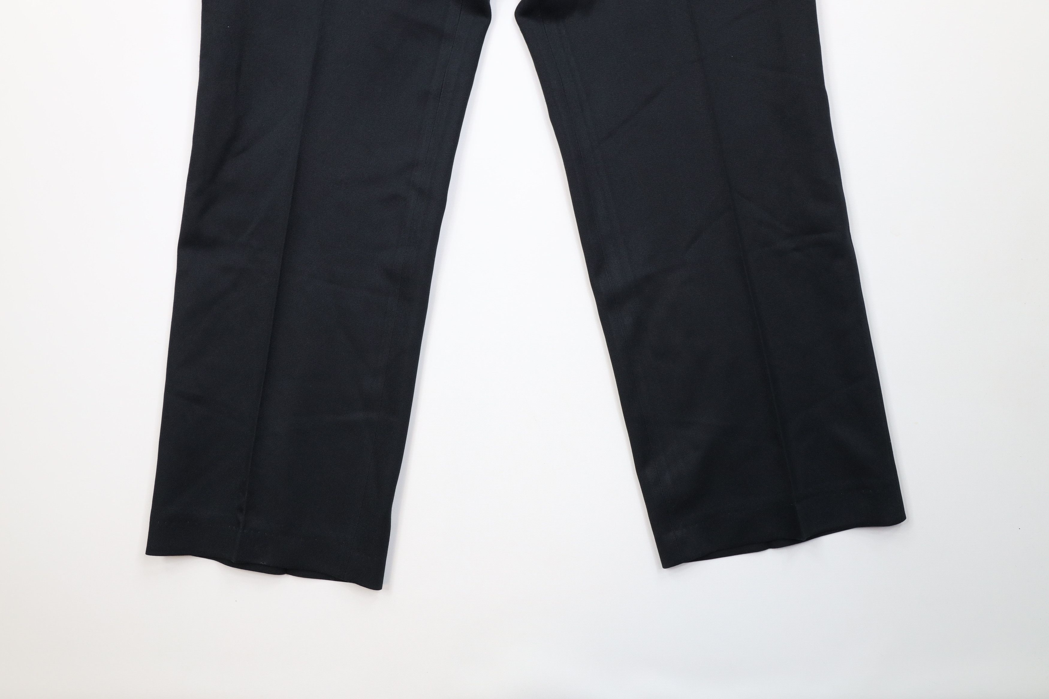Vintage Vintage 70s Streetwear Knit Wide Leg Chino Pants Black USA Size US 34 / EU 50 - 4 Thumbnail