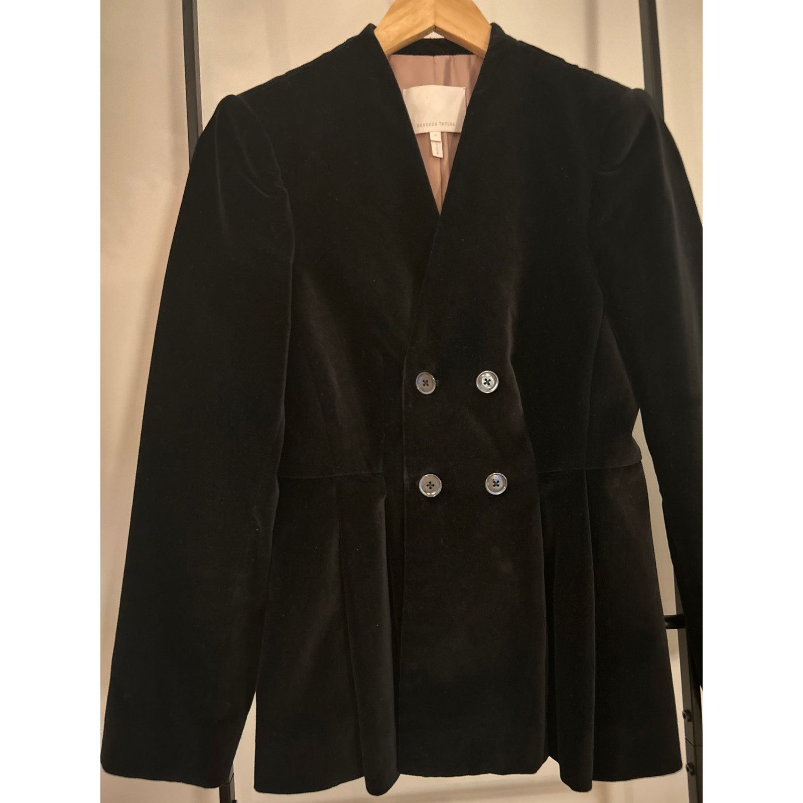 Rebecca Taylor Rebecca Taylor Velvet Double-Breasted Blazer - Size 4 Size S / US 4 / IT 40 - 9 Thumbnail