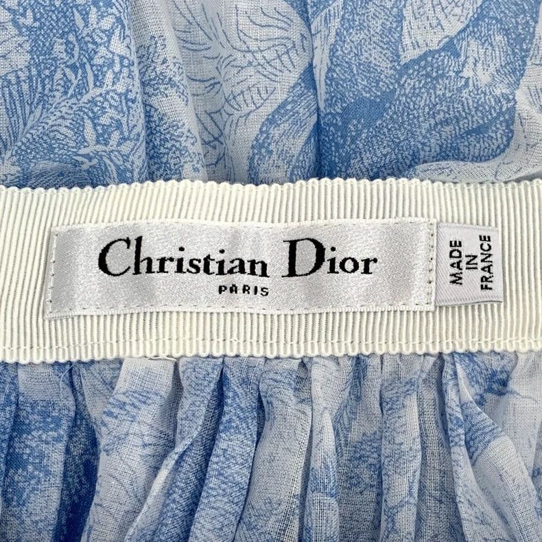 Dior Dior Light blue animal jungle print cotton casual skirt Size 42" / US 20 - 5 Thumbnail