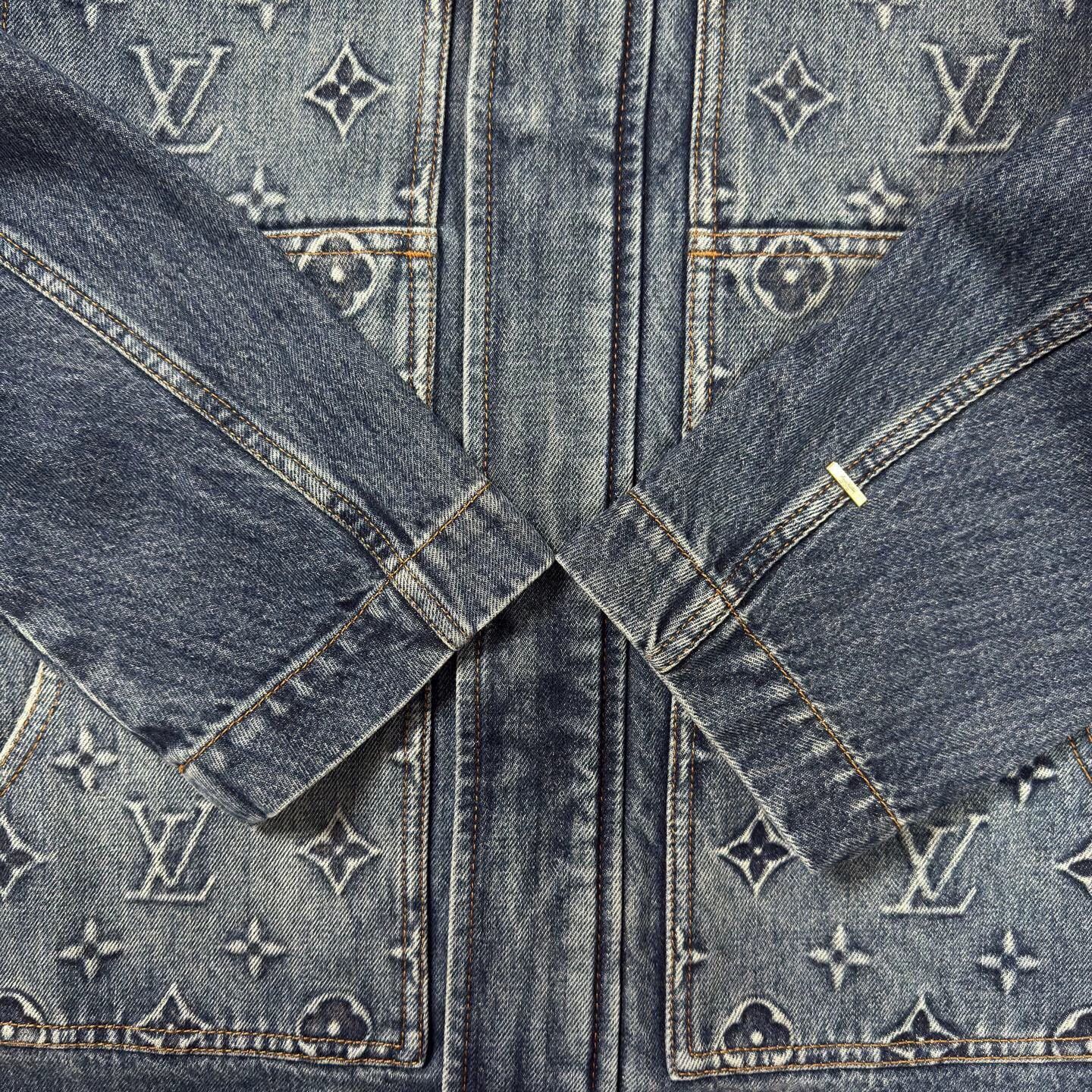 Louis Vuitton LV navy blue all-over print denim jacket Size US M / EU 48-50 / 2 - 5 Thumbnail