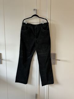 Patta Contrast Stitch Loose Denim Pants (Black)