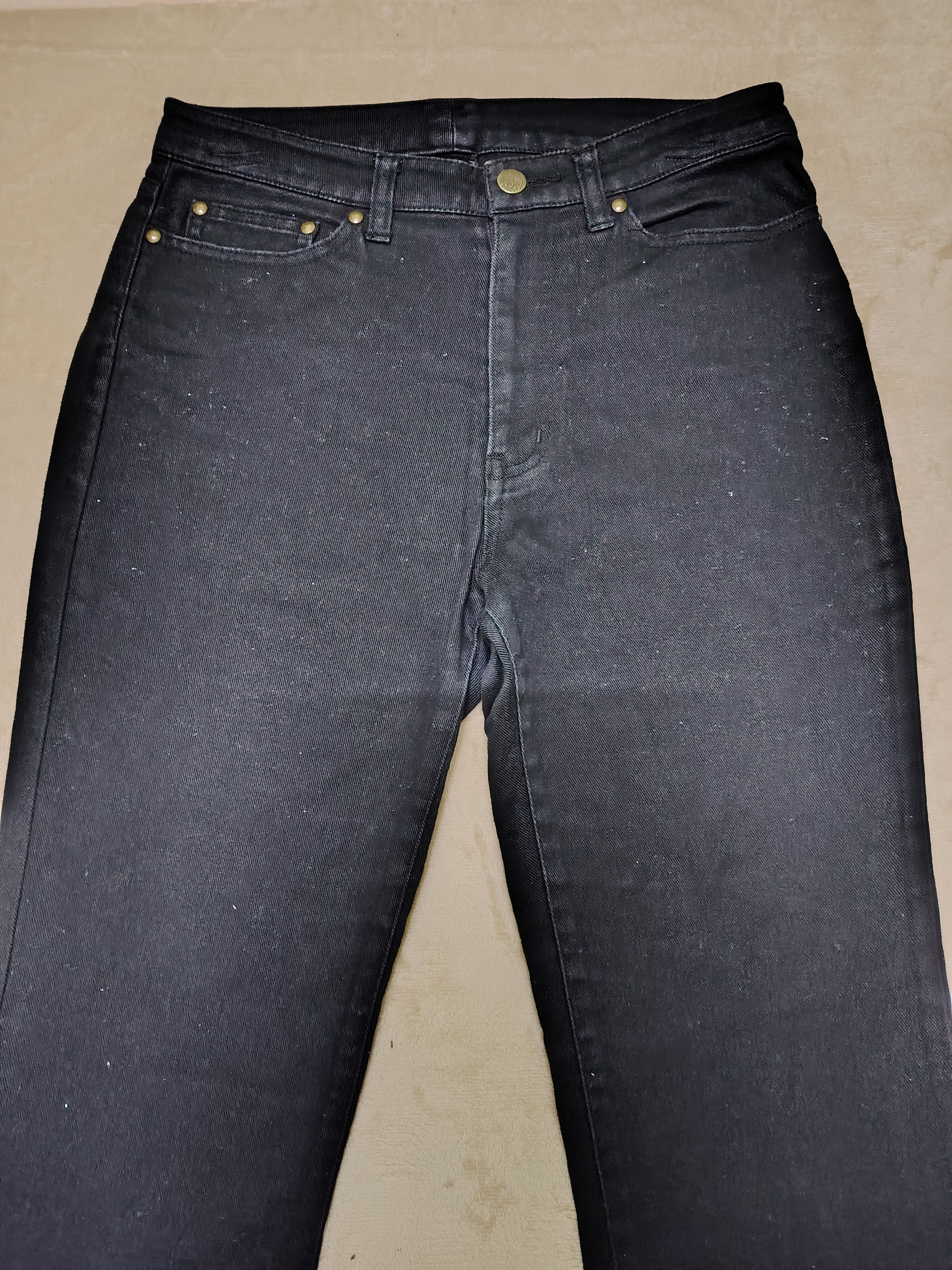 MCM × Vintage VINTAGE MCM LEGERE STRETCHABLE BLACK DENIM JEANS Size 29" - 2 Thumbnail