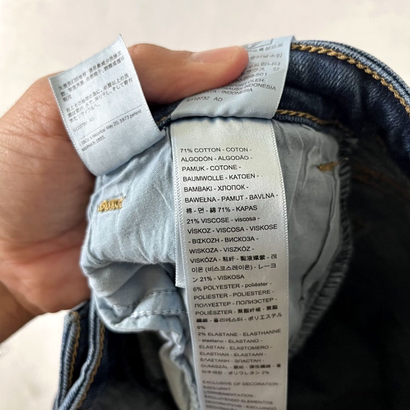 Levi's Levi's 721 High Rise Skinny Ankle Jeans Women's 30 Blue Denim Stretch Size 30" / US 8 / IT 44 - 6 Thumbnail