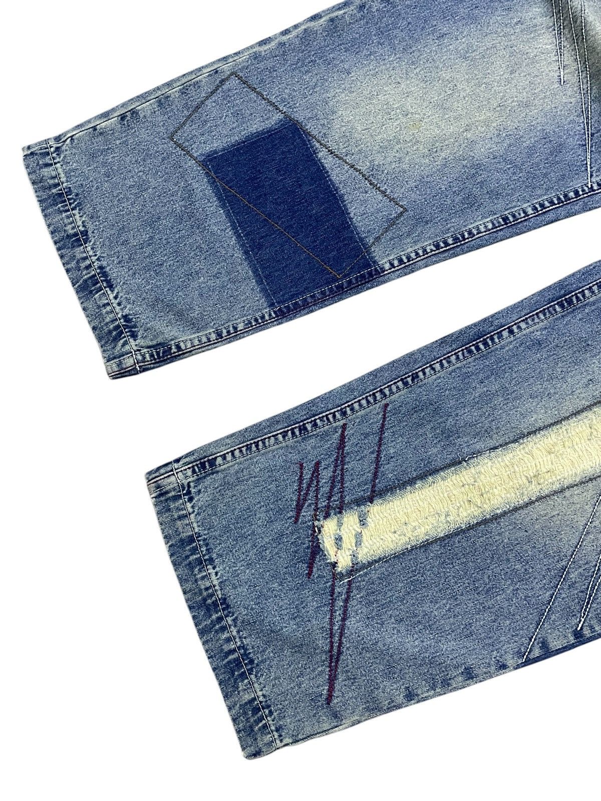 Dogtown × JNCO × Sean John Paco Deconstructed Cut & Sew Distressed Massive Baggy Jeans Size US 30 / EU 46 - 5 Thumbnail