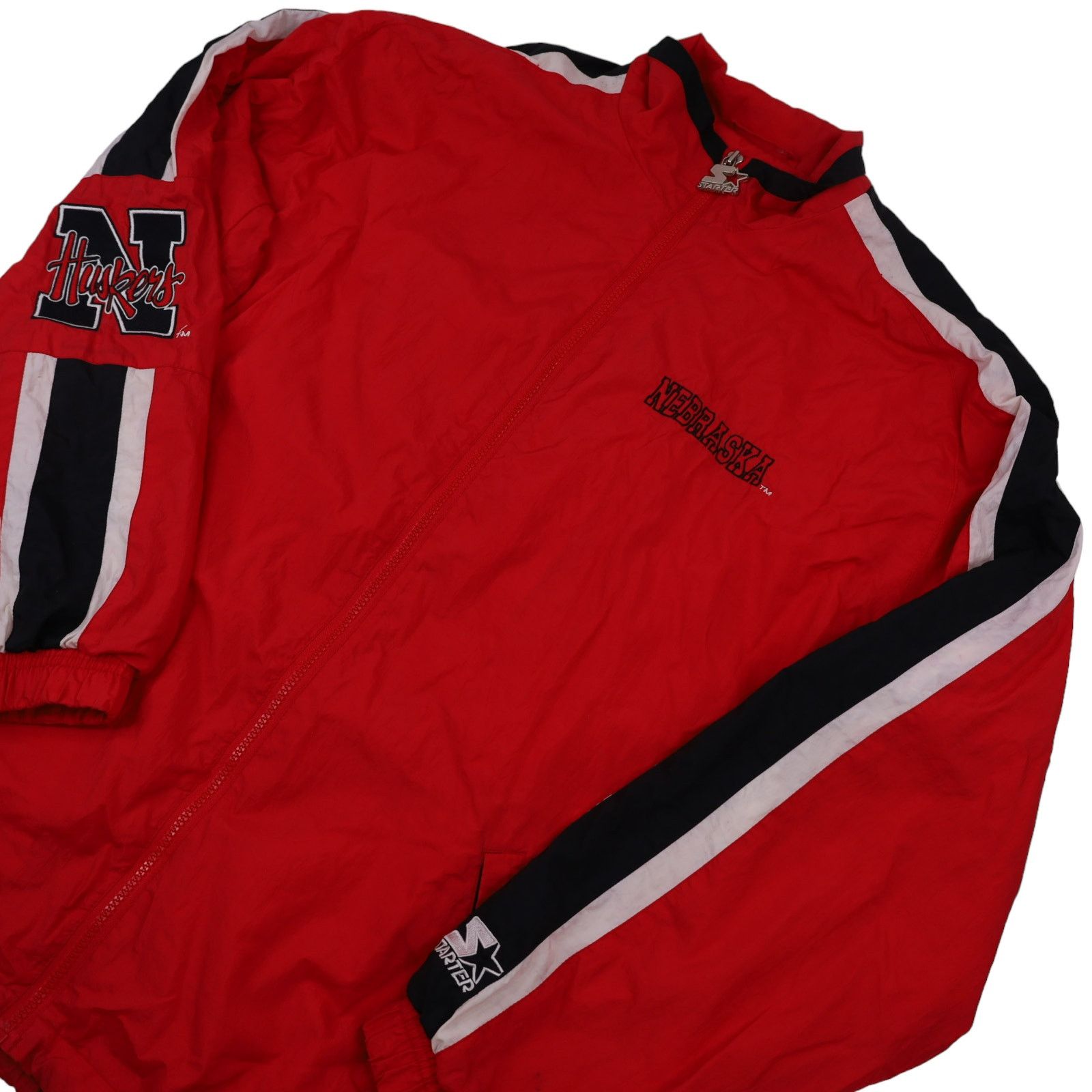 NCAA × Starter × Vintage Vintage Starter Nebraska Huskers Windbreaker Jacket Size US L / EU 52-54 / 3 - 2 Thumbnail