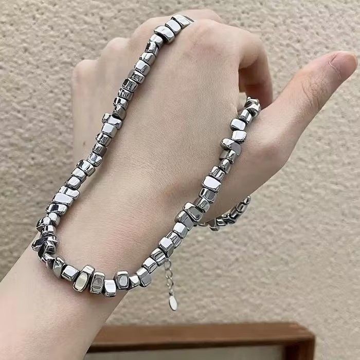Jewelry × Vintage Irregular Metal Block Choker Necklace Size ONE SIZE - 4 Thumbnail