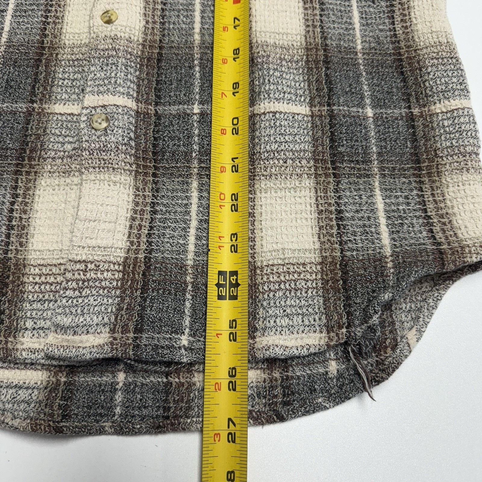 Vintage Vintage New River Waffle Knit Thermal Button Up Shirt Mens Size US S / EU 44-46 / 1 - 11 Thumbnail