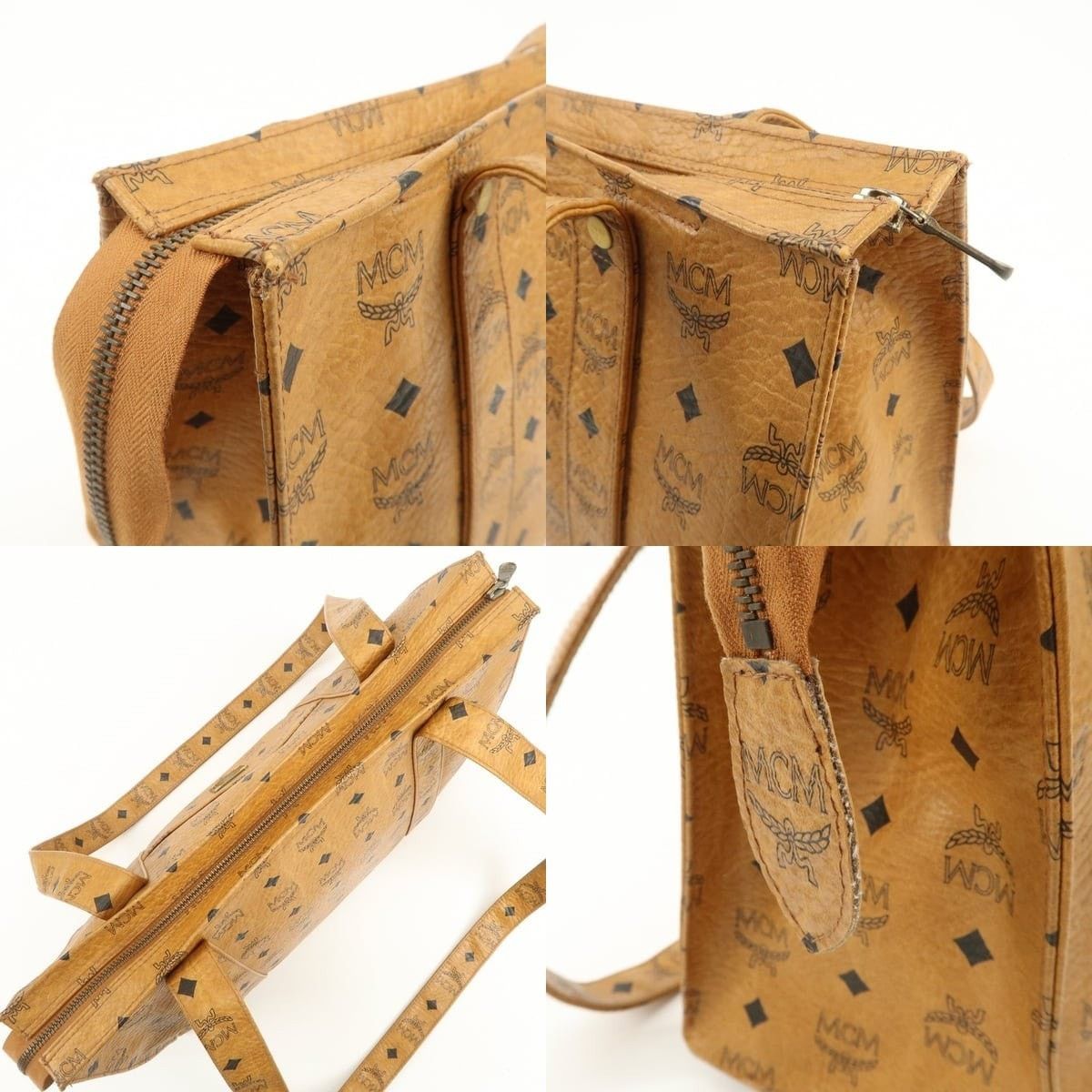 MCM MCM Visetos Coated Canvas Shoulder Bag Tan Size ONE SIZE - 6 Thumbnail