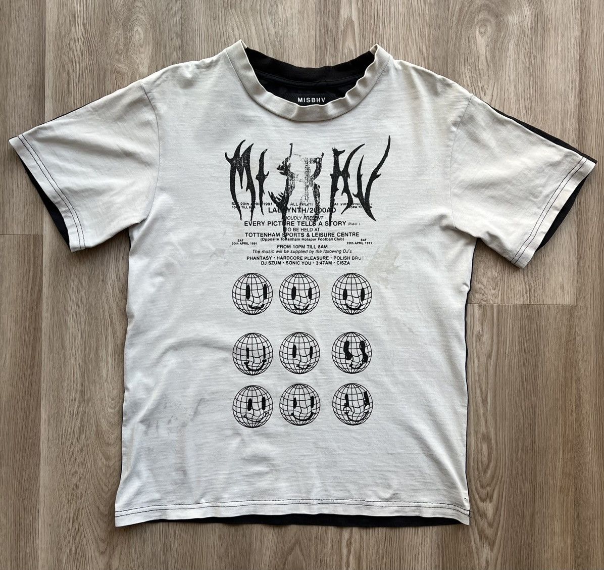 Misbhv Misbhv Double Printed Studded Tour T-Shirt Black White Tee Size US S / EU 44-46 / 1 - 1 Thumbnail