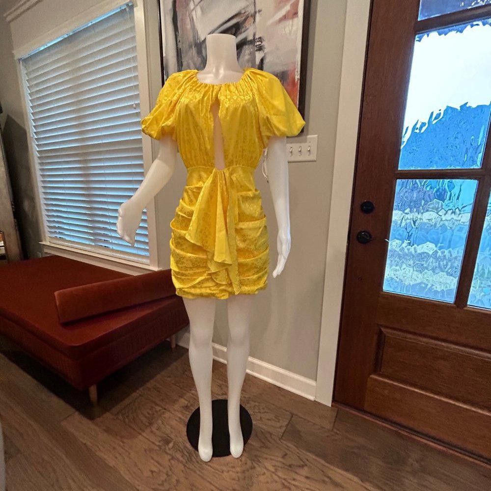 Designer For Love and Lemons Pleated & Ruffled Dress Size L / US 10 / IT 46 - 1 Thumbnail