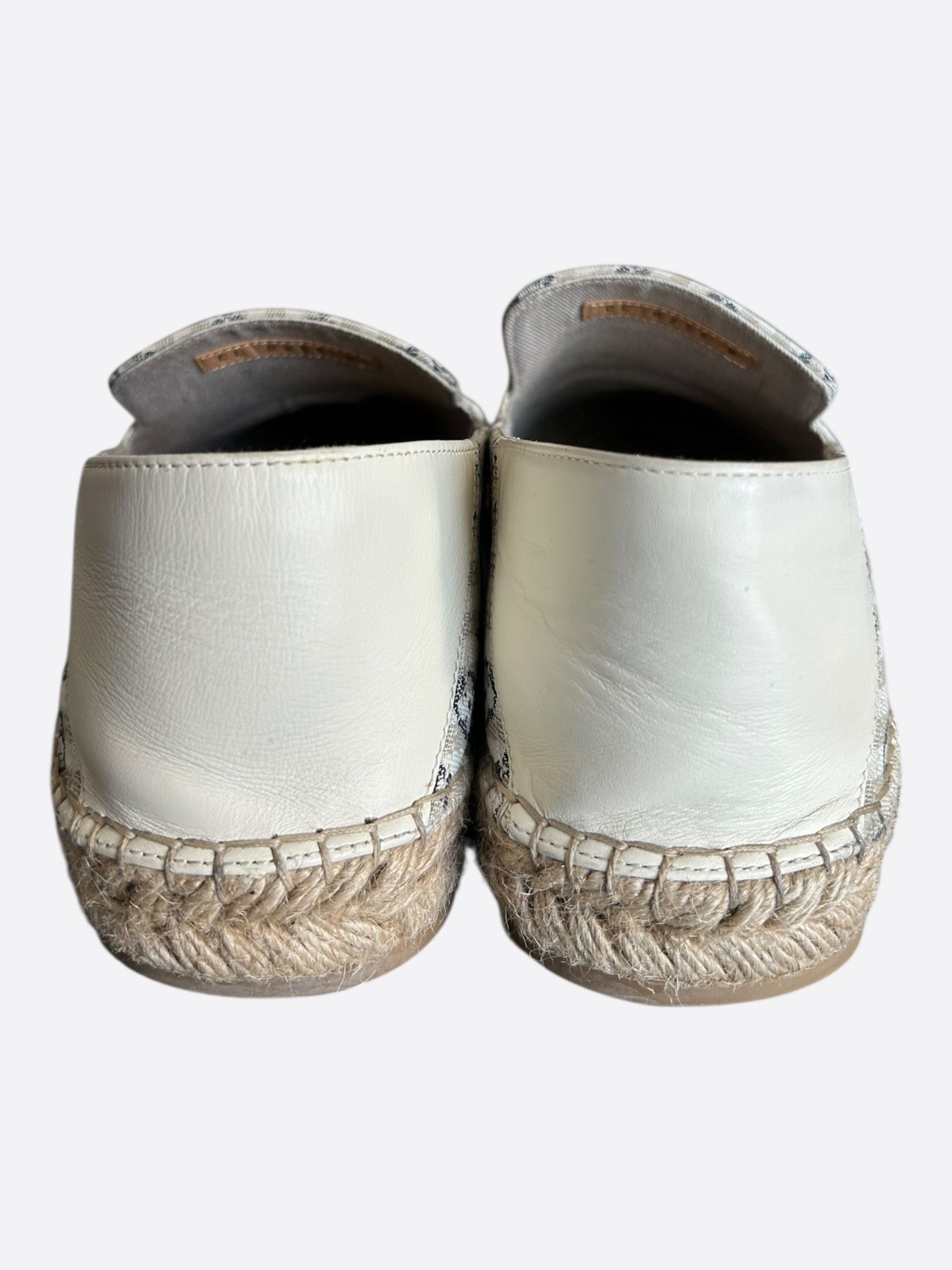 Louis Vuitton White & Beige Bidart Striped Monogram Espadrilles Size US 9 / EU 42 - 4 Thumbnail