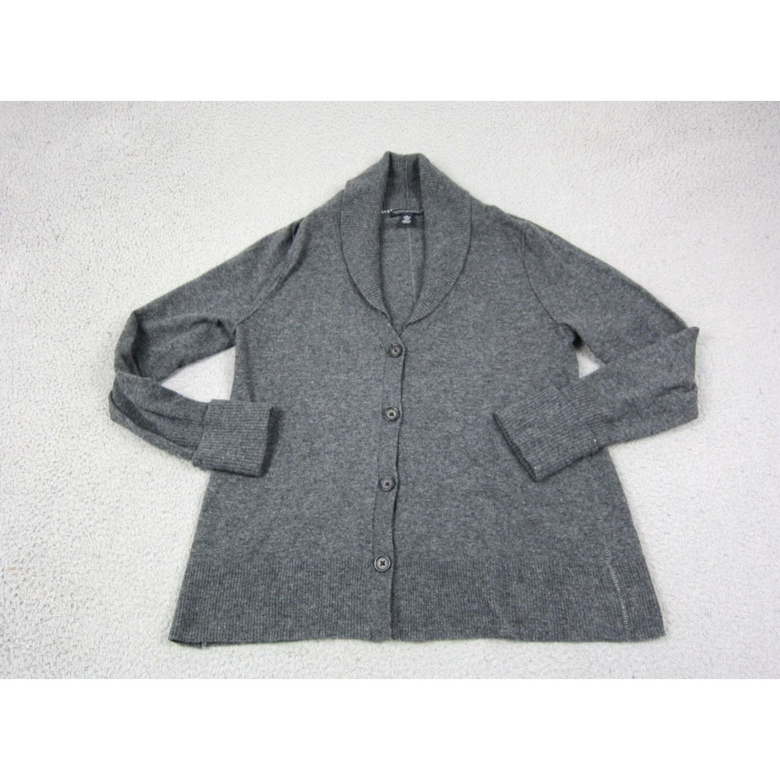 Banana Republic Banana Republic Cardigan Womens Large L Gray Merino Wool Knit Button Up Sweater Size L / US 10 / IT 46 - 2 Thumbnail