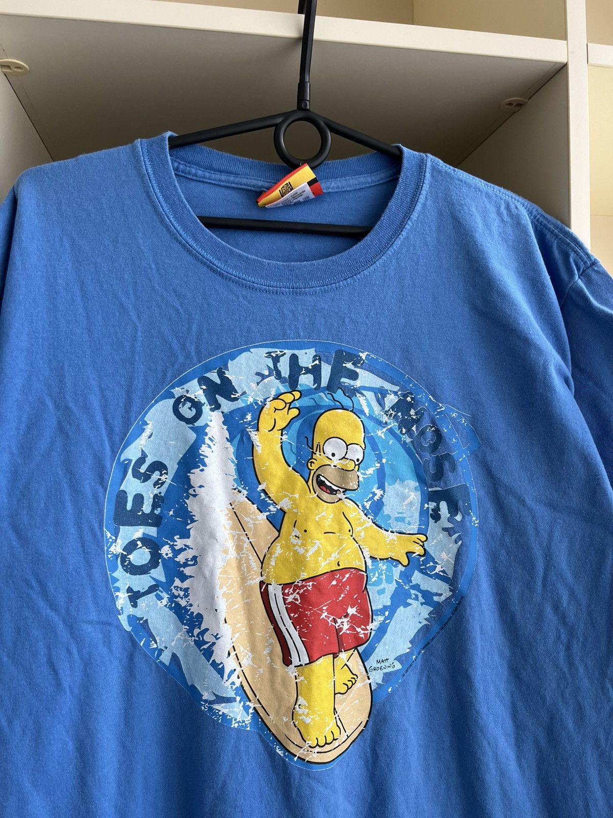 The Simpsons Vintage 00s The Simpsons Movie Tee T-Shirt Surf Homer Size US L / EU 52-54 / 3 - 3 Thumbnail