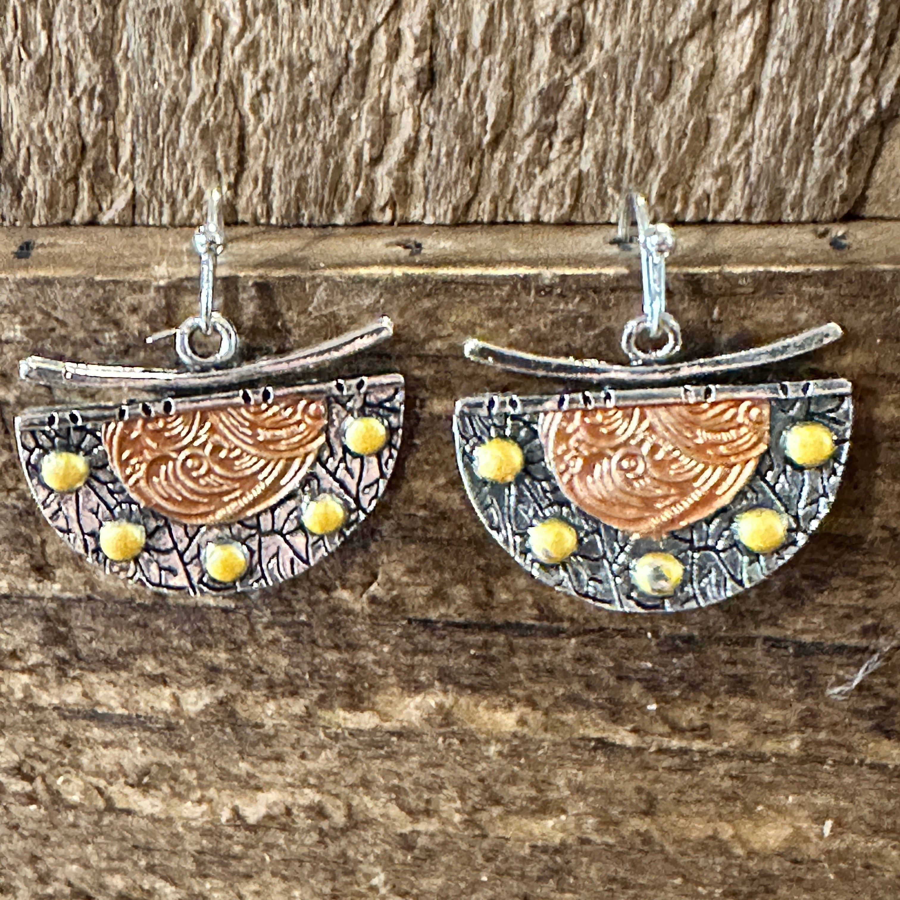 Other Handcrafted Bohemian Chic Copper Dangle Earring, Retro Ethni Size ONE SIZE - 4 Thumbnail