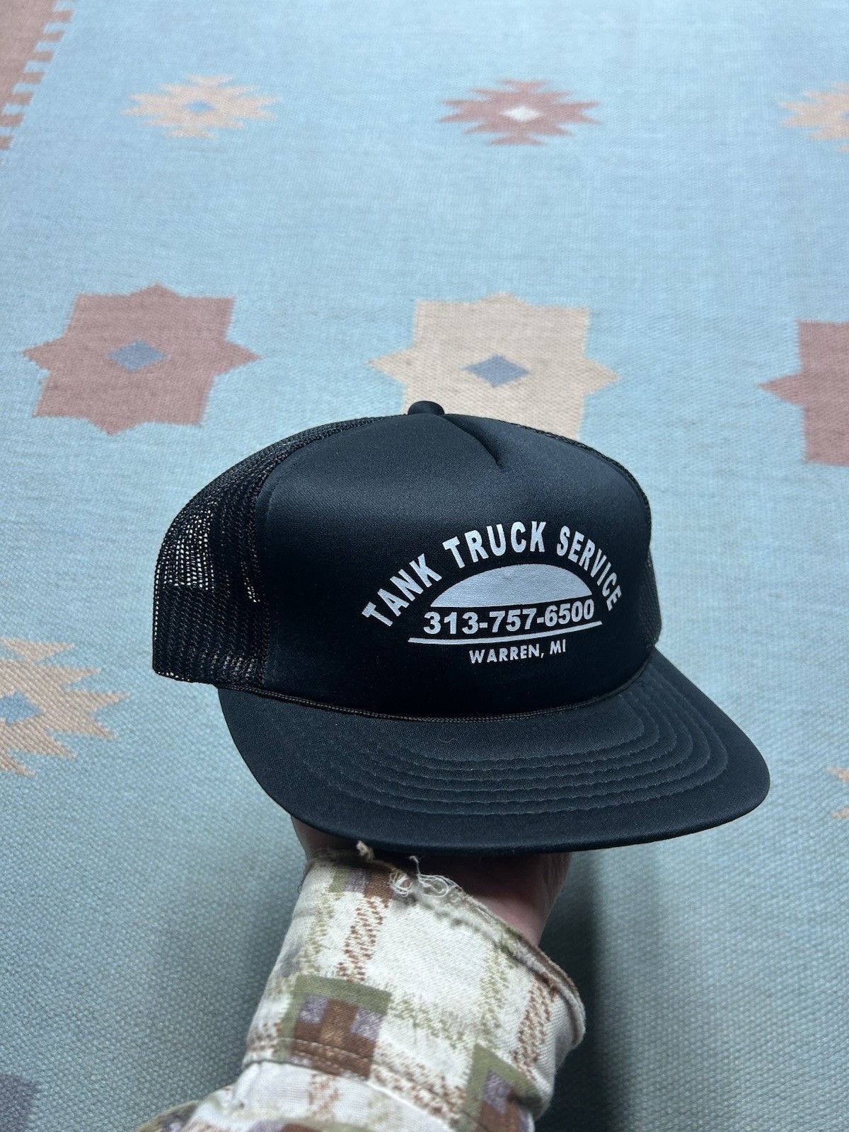 Vintage Vtg trucker hat tank truck service Michigan 313 adjustable Size ONE SIZE - 1 Thumbnail