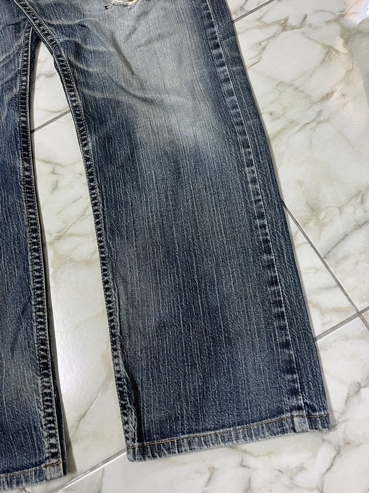 Edwin 💥Baggy💥Vintage Edwin Blue Trip Washed Distress Jean Size US 34 / EU 50 - 4 Thumbnail