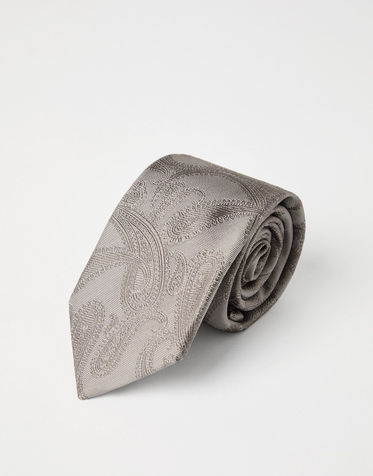 Brunello Cucinelli o1la1rc1a0326 Size: OS / Tie in Grey Size ONE SIZE - 2 Thumbnail