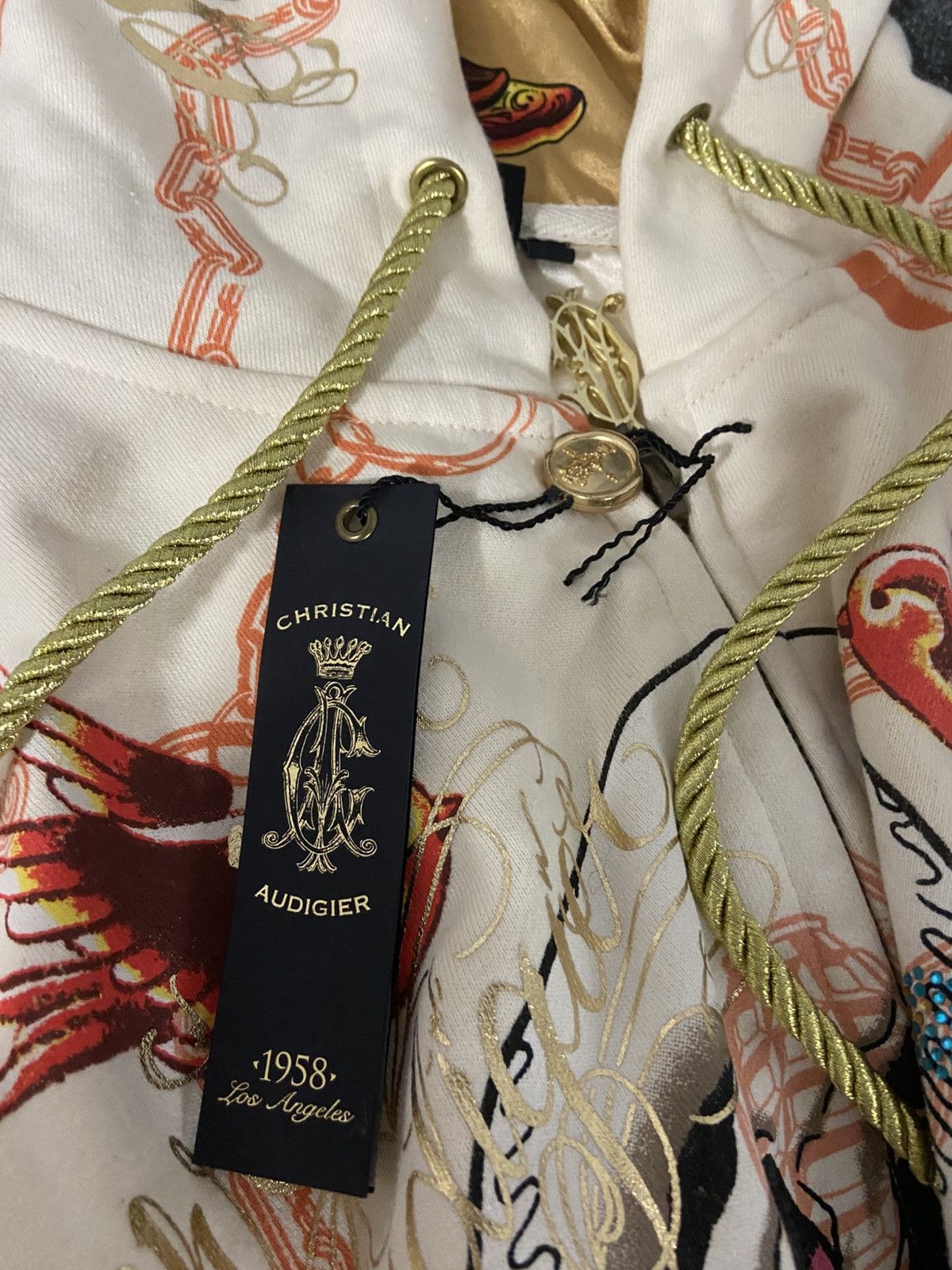 Christian Audigier × Ed Hardy Christian Audigier "Charmed Life” Hoodie Rhinestones Size US M / EU 48-50 / 2 - 10 Thumbnail