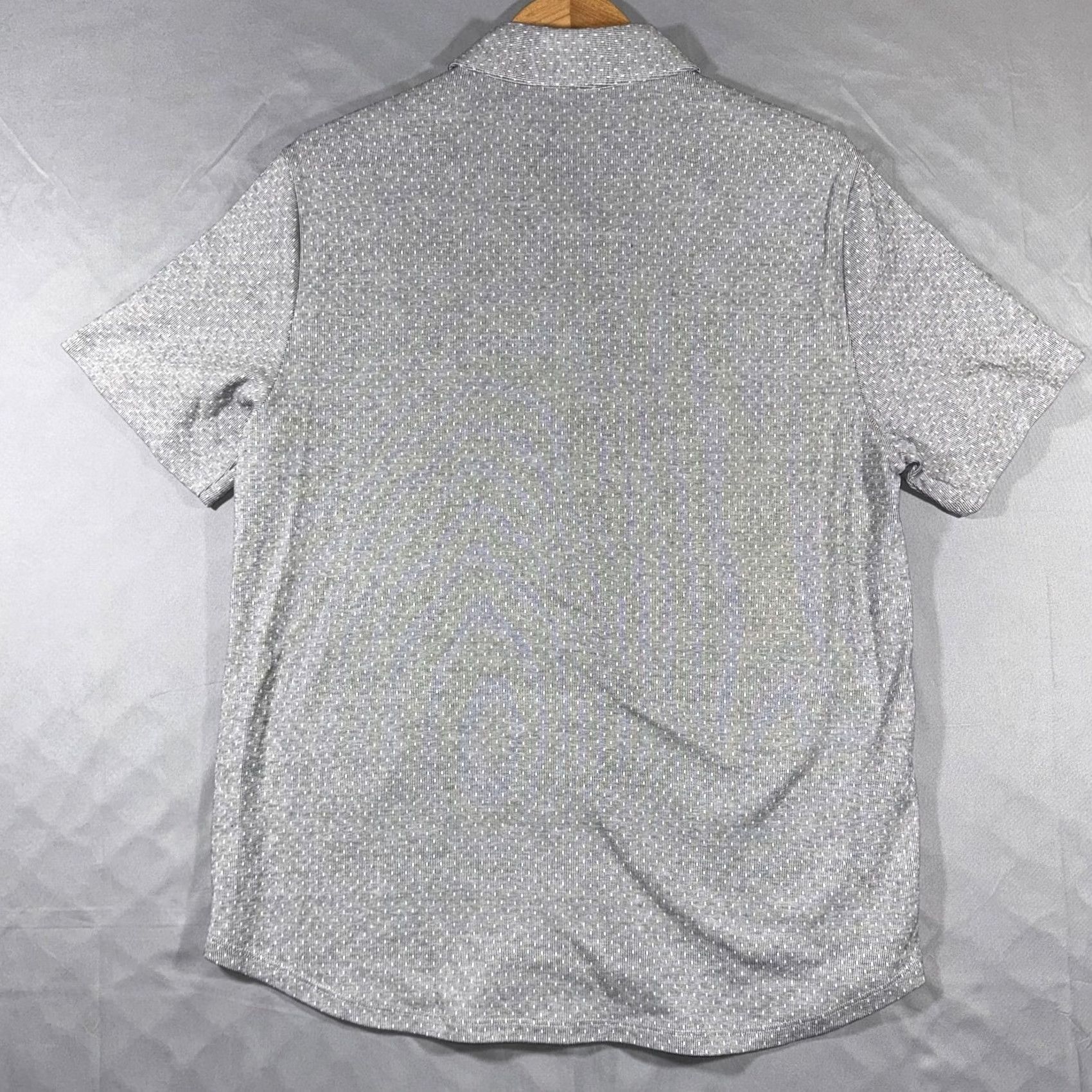 Vince Vince Shirt Mens Large Gray Geometric Cotton Short Sleeve Button Front Casual Size US L / EU 52-54 / 3 - 2 Thumbnail