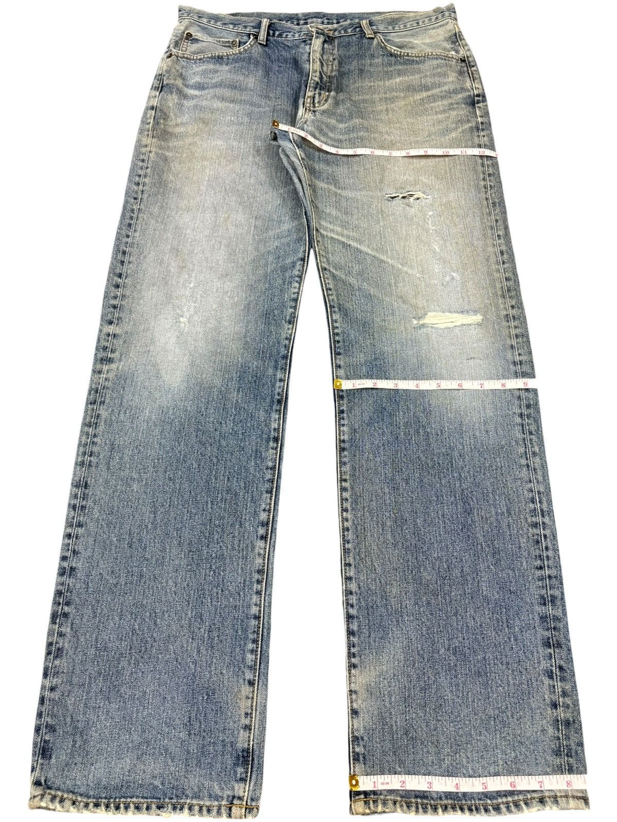 Uniqlo Vintage Japanese Uniqlo Mud Wash Distressed Baggy Jeans Size US 35 - 13 Thumbnail