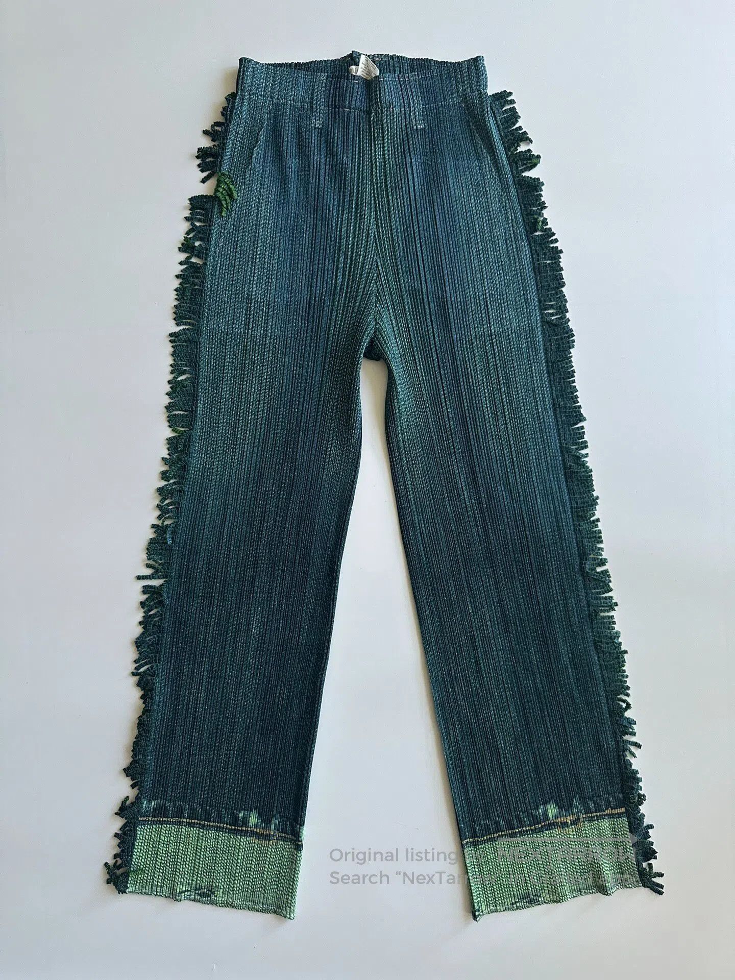 Issey Miyake ISSEY MIYAKE size3 PLEATS fringed blazer pants| Size 28" / US 6 / IT 42 - 1 Thumbnail