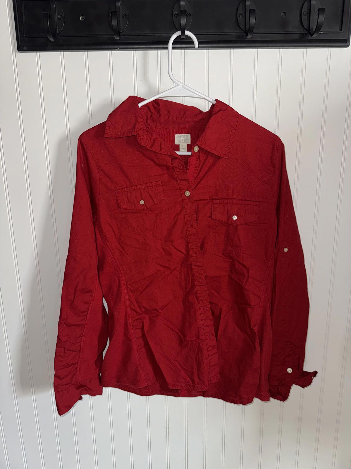 Converse Throwback Converse One Star Red Long Sleeve Shirt Large Size US L / EU 52-54 / 3 - 1 Thumbnail